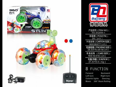 Factory version four-way remote control dumper with light music (including electricity)