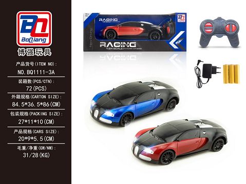 1:24 bugatti four remote control vehicle with headlights package