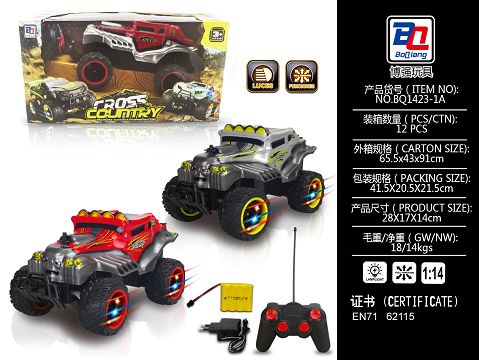 1:14 blister off-road vehicle (electric package with charger, wheels with light)