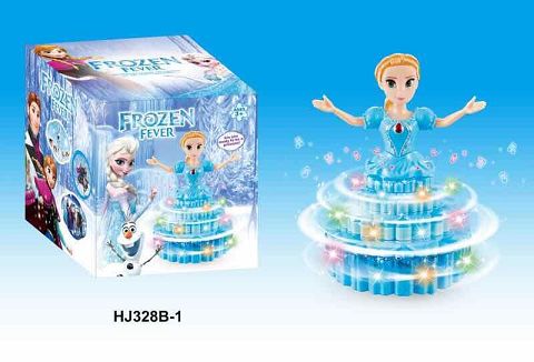 Ice princess with electric cake skirt (doll's head)