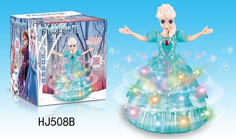 Electric rotating skirt universal snow princess