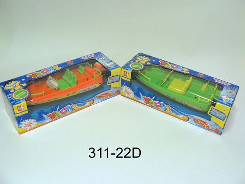 Cartoon motor yacht