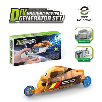 Diy self installed hand cranked electric car