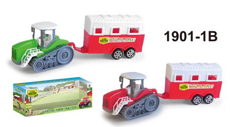 The habitual farmer pulled the horse box