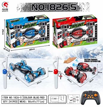 1:12 hands and body induction snow wheel stunt car double remote control