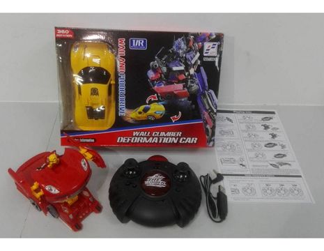 Remote control light distortion wall climbing car with USB cable