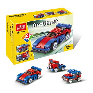 3合1系列 迷你跑车  65pcs