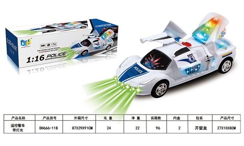 5 door electric police car (rotating, 5 door, light, music)