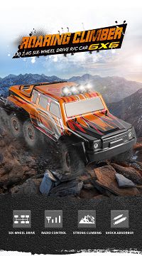 Climbing flame 1:102.4g six-wheel climbing bike