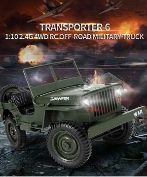 Jedi jeep 1:102.4g full scale four-wheel-drive military jeep (including hood)