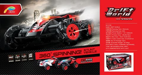 1:10 horizontal, vertical, omni-directional model remote control vehicle