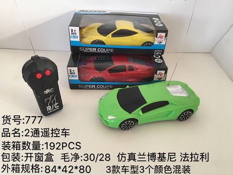 1:24兰博 法拉利二通遥控车（红，黄，绿色三色混装）