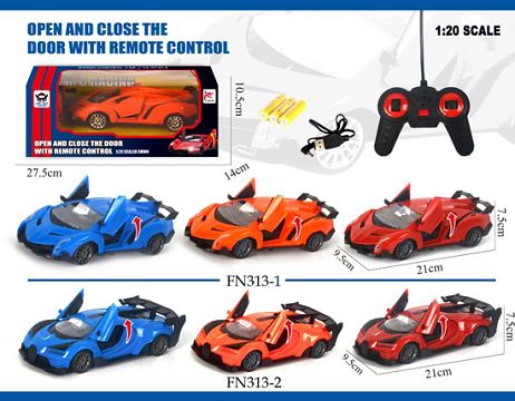 1:24 remote control one-button door simulation sports car