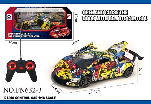 Car 1:18 graffiti remote SanKaiMen simulation