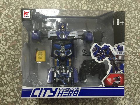 遥控一键变型遥控仿真警车