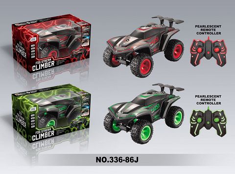 2.4g four-way climbing car with light spray (without electricity)