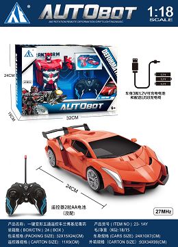 1：18一键变形五通遥控车