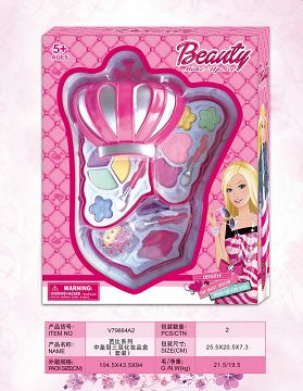 Three-layer cosmetic box (set) for barbie crown