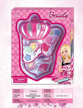 Three-layer cosmetic box (set) for barbie crown