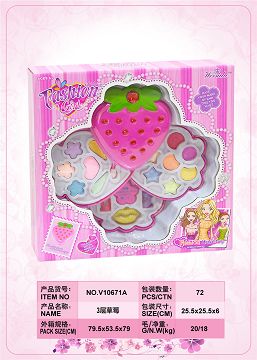 Strawberry three layer cosmetic box