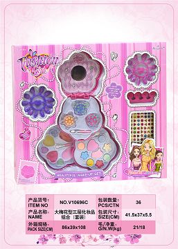 Big plum blossom type three-layer makeup combination (set)