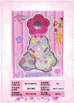 Three-layer large plum blossom cosmetic box