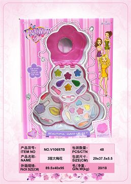 Three-layer large plum blossom cosmetic box