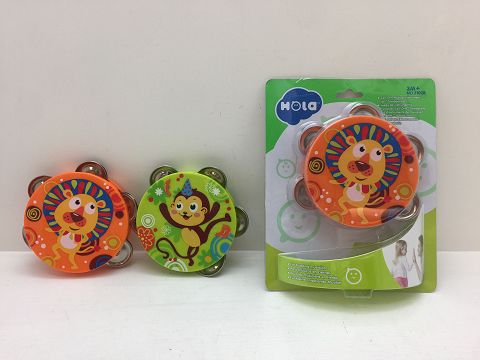 Creative painted orff Musical Instruments tambourine