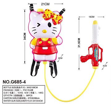 粉红hellokitty背包水枪