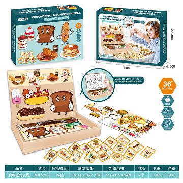 益智磁吸拼图（食物派对主题）