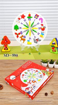 Christmas clock painting