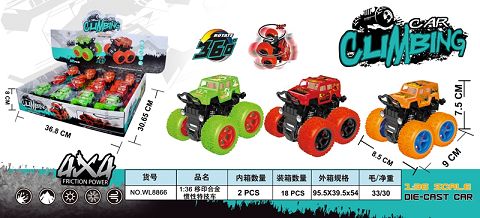 1：36合金惯性特技车（移印）