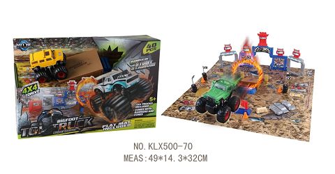Four-drive inertial off-road vehicle track