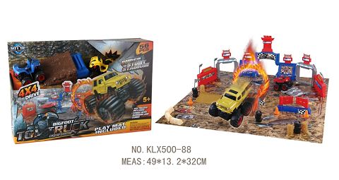 Four-drive inertial off-road vehicle track