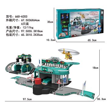 Ejection racing car alloy parking suite (with 2 characters and 2 cars and 1 aircraft and 1 motorcycle)