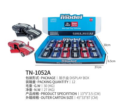 1:32 Mustang opens back alloy car 12pcs