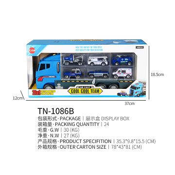 Alloy container police car series