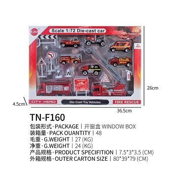 Alloy sliding fire protection set