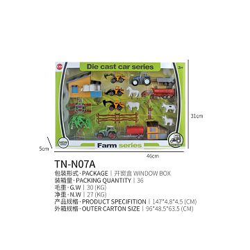 Alloy farmer car large set