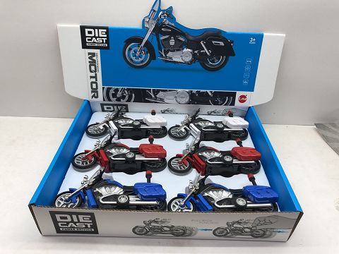 Alloy return motorcycle with 6PCS sound and light