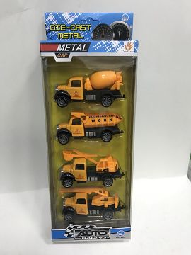 1:55 alloy boomerang truck, 4 types of mixed packing strip box