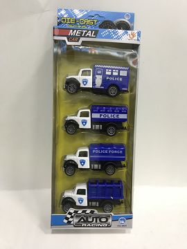 1:55 alloy boomerang police car, 4 types of mixed box