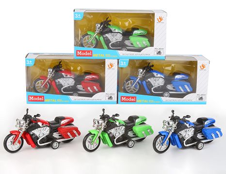 1:12 alloy boomerang motorcycle, 3 types mixed, window box