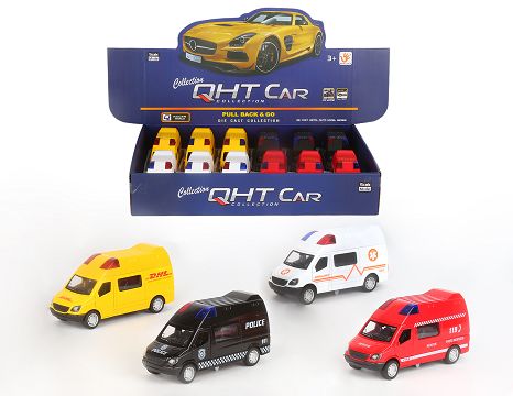 1:34 mercedes-benz boomerang door can be opened, fire, ambulance, police car, express, 4 mixed 12 a display box