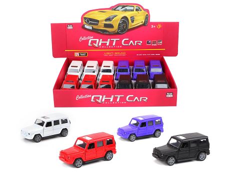 1:32 mercedes-benz G55 jai li alloy doors open, with lights and music, 4 colors mixed with 12 a display box