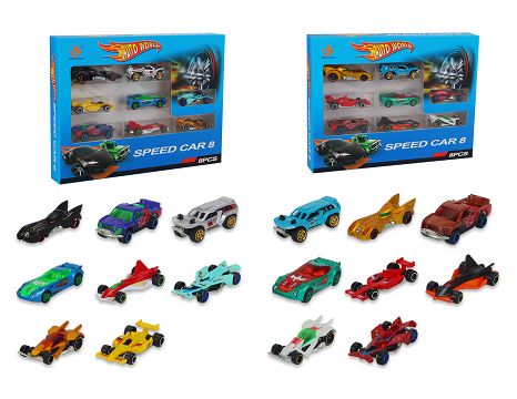 1: 4 alloy skis with fire wheels, 8 pieces and 2 kinds of mixed window boxes