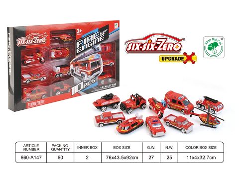 Fire protection alloy vehicle set (10 sets)