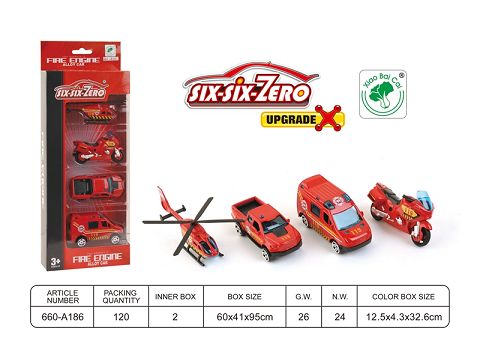 Fire protection alloy vehicle set (4 sets (large size)