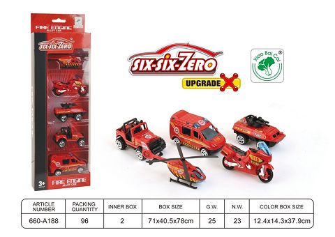 Fire protection alloy vehicle set (5 sets (large size)
