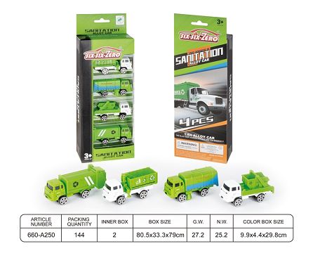 Environmental protection alloy car set (4 sets)